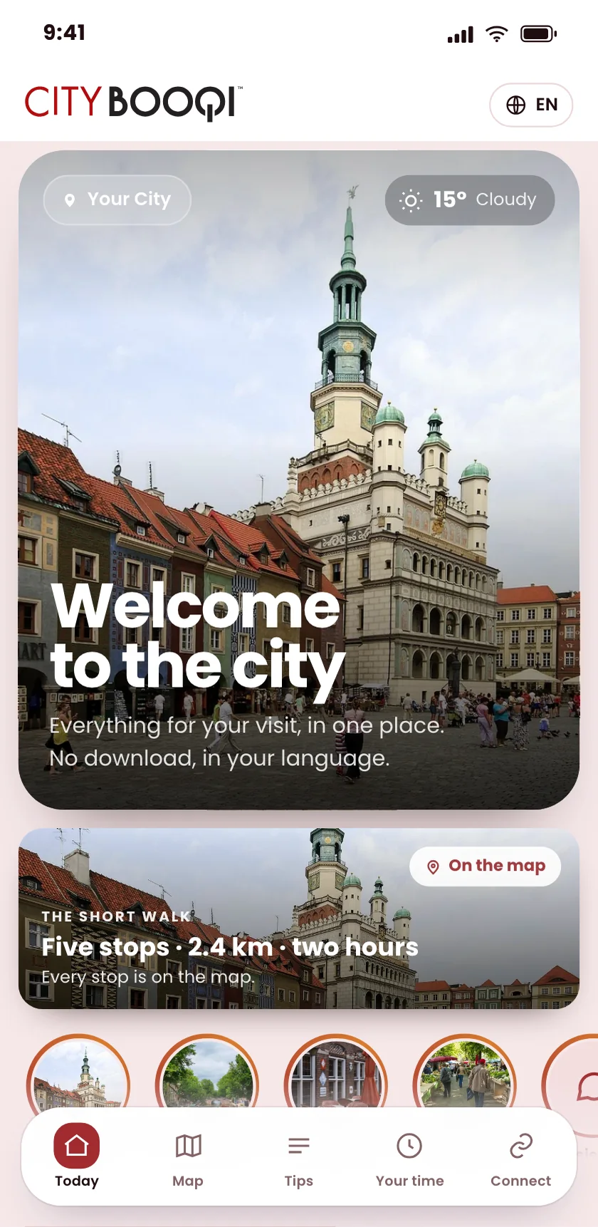 CityBooqi with BooqiConnect on a phone