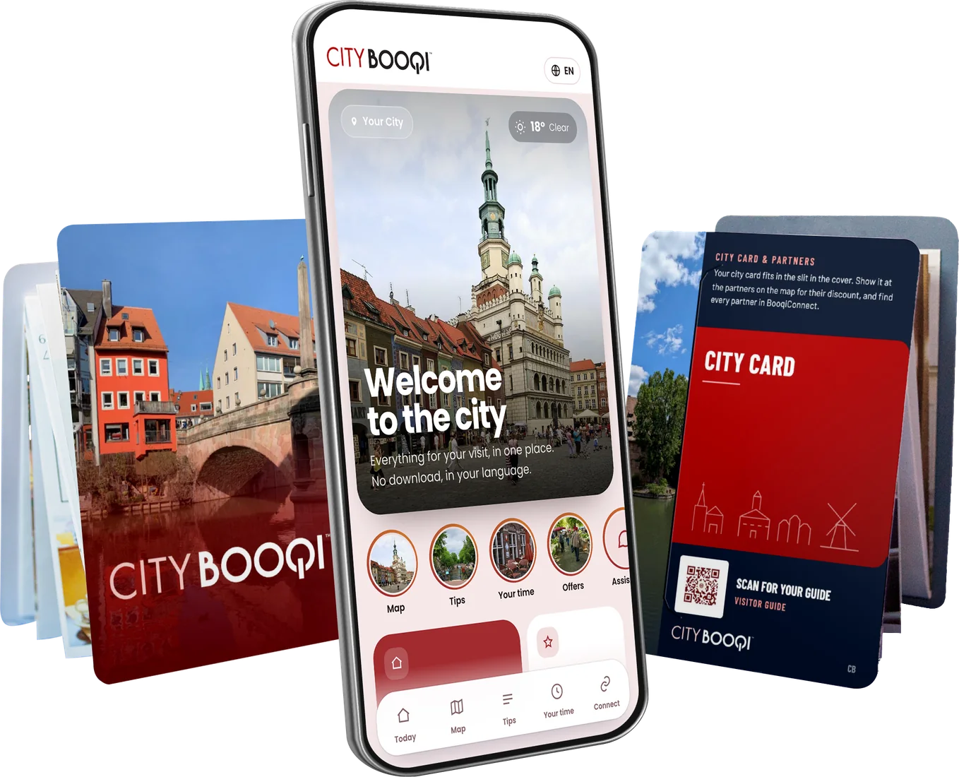 A closed CityBooqi, pocket-sized